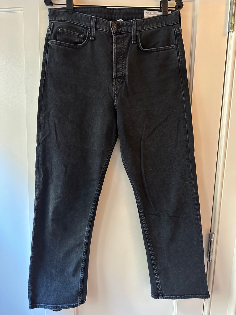 rag & bone straight leg vintage black jeans